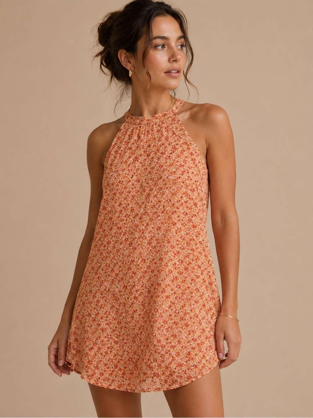 Pleione Orange Chevron Sleeveless Blouse Size L Boho Chic Summer Beach Girl